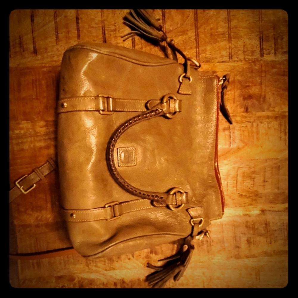 DB Olive Green Florentine Mini Satchel